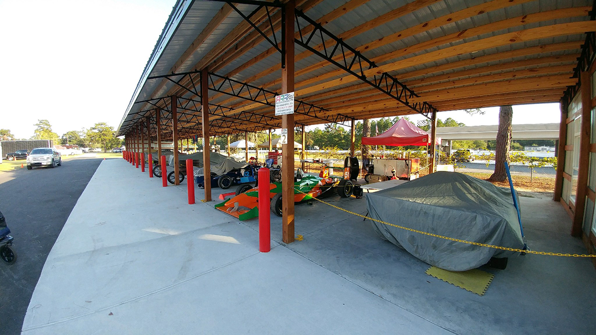 Roebling Road Raceway Garages